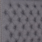Bed Head King Size French Provincial Headboard Upholsterd Fabric Charcoal